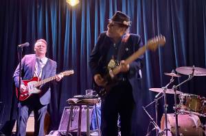 Andy Koch enjoys a solo before leaping off the stage to join the dancing crowd while still playing his guitar. (Courtesy photo / Bereniz Blackwell)