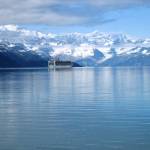 A cruise ship nears the glaciers near Glacier Bay National Park and Preserve. Glacier Bay is implementing a cruise ship inspection program that works similar to the inactive Ocean Ranger program. (Courtesy Photo / U.S. National Park Service)