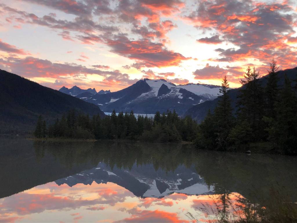 The sun rises over the Mendenhall Campground on Aug. 22, 2022. (Courtesy Photo / Martin Ian)