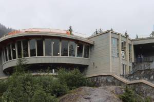 An update on the possible expansion of the Mendenhall Glacier Visitor Center gives the public a glimpse at three new alternative action plans. (Clarise Larson / Juneau Empire)