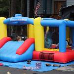 A bouncy castle along with games and snacks were prepared for the public on Firndale Street. They were also joined by first responders. (Jonson Kuhn / Juneau Empire)