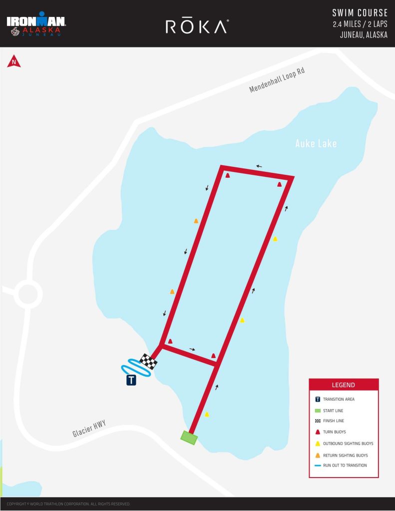 The swim course in Auke Lake will start and finish at the University of Alaska Southeast. ( Courtesy / Travel Juneau)