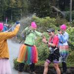 Emily Northrop from Asheville with family and friends from Kindergarten. (Jonson Kuhn / Juneau Empire)