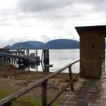 An aging outhouse on the pier extending out from the fire station is supposedly the only public toilet in Tenakee Springs, but the self-serve New Moon Cafe in the center of town has not only a flush toilet, but a shower as well. (Mark Sabbatini / Juneau Empire)