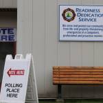 Juneau Fire Station at 820 Glacier Avenue welcomes surrounding north Douglas neighborhoods to vast votes Tuesday morning for Alaskas primary election. (Jonson Kuhn / Juneau Empire)