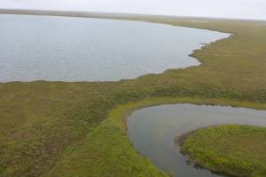 Courtesy Photo /Chris Arp 
Harry Potter Lake, at the top of this photo, as it looked four years ago, perched 10 feet above and 30 feet away from the creek that in 2022 received most of its water.