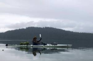 Courtesy / Owen Squires
Steven Ireland-Haight sits in his kayak as he continues his journey traveling across the country to raise awareness about climate change. Born and raised in Juneau, Ireland-Haight said the capital city is what nurtured his love for the outdoors.