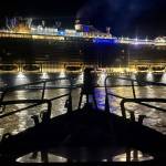 A Coast Guard boat crew helped medevac a patient experiencing a medical emergency from the Ovation of the Seas late Tuesday to medical personnel in Ketchikan. (Courtesy photo / USCG)