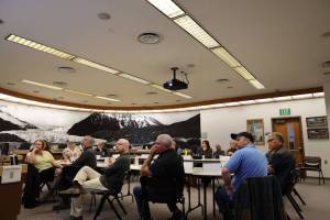 The City Borough of Juneau Assembly and the Planning Commission members convened at a joint meeting Monday to discuss city priorities and to hear an update on the citys community development department. Clarise Larson / Juneau Empire)