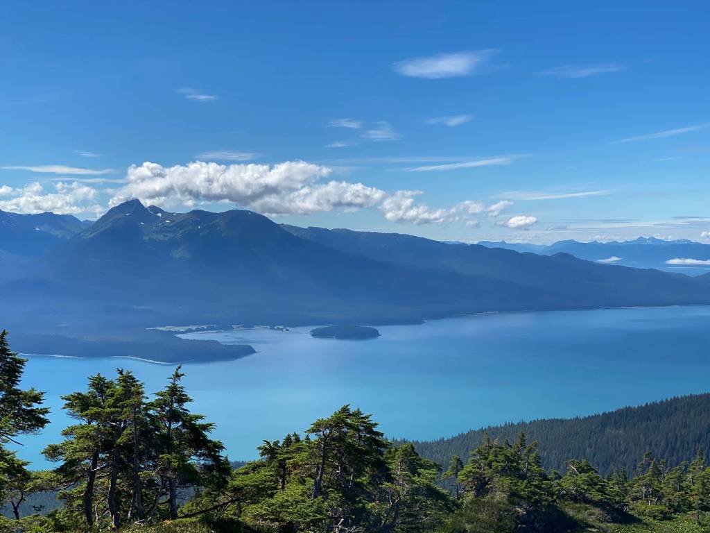 From West Ridge at Eaglecrest, Admiralty Cove is spotted across Stephens Passage. (Courtesy Photo / Denise Carroll)