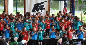 Students in the Juneau Alaska Music Matters program perform earlier this month. Local youths in the tuition-free music program are scheduled to participate their first-ever Juneau Jazz Classics concert next week, appearing with the multi-genre string trio Simply Three at 7 p.m. Sept. 24 at Juneau-Douglas High School: Yadaa.at Kalé. (Juneau Alaska Music Matters)
