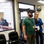 Mark Sabbatini / Juneau Empire 
Garrett Lathrop and his son, Grant, wait in line at the Permanent Fund Dividend Division office in the State Office Building to learn why their first-ever dividends were not credited by direct deposit as requested. A steady steam of people arrived during the morning, but most inquires were resolved quickly.