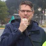Nick Begich III, a Republican candidate for Alaskas lone U.S. House seat, talks about wanting to maximize mining in the state to provide materials beneficial to electric vehicles during the 9th annual Juneau EV EBIKE Roundup on Saturday. Begich, who finished third among the major candidates for the seat in the August special election and remains in that spot in polls about six weeks before the November general election, spent Saturday at numerous campaign-related events in town. (Mark Sabbatini / Juneau Empire).
