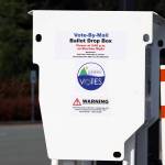 This photo shows a ballot drop box at Don D. Statter Harbor. (Ben Hohenstatt / Juneau Empire)