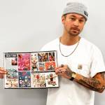 Alaska Native artist Logan Terry holds the latest edition of Thrasher Magazine, displaying the spread of his work as a featured artist for the month. (Courtesy Photo / Patrick Vanpool)