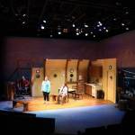 From left to right, actors Jake Waid (John), Xáalnook Erin Tripp (Rose) and Kenny Ramos (Anthony) share the stage during the Wednesday night rehearsal performance of Where the Summit Meets the Stars. Written in just five days back in 2017, Katasse described the play as a contemporary Indigenous piece that brings the audience along a Tlingit womans journey in 2015 Juneau as she navigates through the peaks and unknowns of the intergenerational trauma that haunts her life and the generations before her. (Clarise Larson / Juneau Empire)