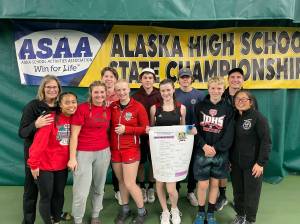 Eight tennis players from the Juneau-Douglas High School tennis team represented Southeast Alaska at this years state championship and earned a tie for third place as a team with senior Katie Pikul earning the bulk of the teams points after winning the girls singles championship, a feat which hasnt been done by a Juneau player in over a decade. (Courtesy / Mona Mametsuka)