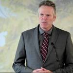 Gov. Mike Dunleavy is seen in a screenshot of a news conference on Monday, Oct. 17, 2022, in Anchorage. Dunleavy said that if reelected, he will seek to raise the prison sentence for dealing illegal drugs that result in a death. (Screenshot)