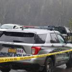 JPD on the scene at Auke Lake after a deadly crash early Tuesday morning, Oct. 18. In a news release issued on Wednesday, Oct. 19, JPD confirmed 19-year-old Hunter Dayton Fredrick as the deceased and he is believed to have been the driver of the vehicle. The other two passengers are said to have left the scene before police arrived and their identities have not yet been identified. (Jonson Kuhn / Juneau Empire)