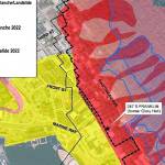 A map shows the former downtown shelter operated by The Glory Hall is in a high-risk landslide/avalanche zone, according to an analysis updated this year. The building on South Franklin Street is located almost directly below homes on Gastineau Street that were damaged or destroyed by a landslide during a heavy rainstorm at the end of September. (Juneau Community Development Department)
