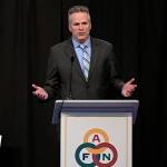 Gov. Mike Dunleavy addresses the Alaska Federation of Natives convention in Anchorage on Thursday morning. All of the elected officials and candidates in the states three major races in the November election are scheduled to participate in speeches and debates scheduled during the three-day gathering. (Screenshot from video provided by the office of Gov. Mike Dunleavy)