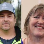 Mark Sabbatini / Juneau Empire 
Darrell Harmon, left, is challenging state Rep. Sara Hannan for the newly drawn House District 4 seat in Juneau. The other two Juneau candidates, District 3 Rep. Andi Story and state Sen. Jesse Kiehl, are unopposed.