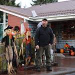 Dan Earl stands in front of his home which temporarily is transformed into Earls Haunted Garage around the time of Halloween in Juneau for nearly the last 20 years. (Jonson Kuhn / Juneau Empire)