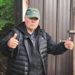 Mitchell Mickey Prescott gives two thumbs up for chowder with vegetables. (Vivian Faith Prescott / For the Capital City Weekly)