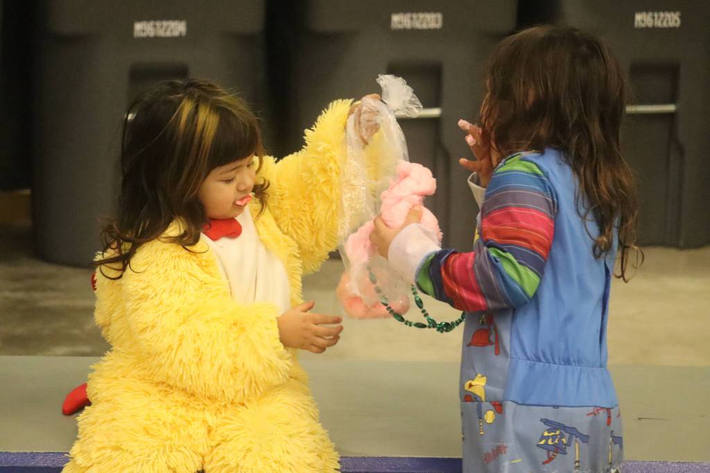 Cotton candy as well as just about every other kind of candy was plentiful at JDHS annual Fall Carnival on Saturday, Oct. 29. Proceeds from the carnival went to help several school sports and clubs. (Jonson Kuhn / Juneau Empire)