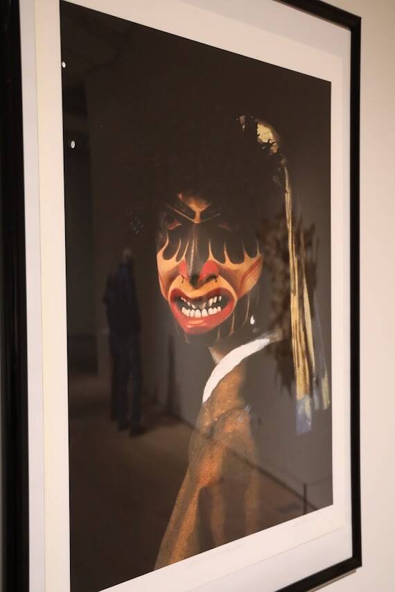 Alison Bremner Nax̲shag̲eits piece Watsa with a Pearl Earring featured in her new solo exhibit is a contemporary rendition of the Dutch oil painting Girl with a Pearl Earring dated 1665. Watsa is Smalgyax for land otter. Another piece featured in the gallery titled Mona Lisa Smile similarly puts an Indigenous spin on classical art. (Clarise Larson / Juneau Empire)