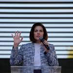 Sen. Catherine Cortez Masto, D-Nev., speaks during a gospel breakfast with former President Bill Clinton, Sunday, Nov. 6, 2022, in Las Vegas. Masto is running against Republican candidate Adam Laxalt. (AP Photo / John Locher)