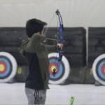 Shooting at turkey targets with a revolver was just one of many activities at this years Thanksgiving turkey shoot, which was hosted by Juneau Gun Club, the Alaska Department of Fish and Game building, Juneau Shooting Sports Foundation, and the Juneau Archery Club. Nearly 60 turkeys and 40 different gift cards were handed out to winning participants at the annual event on Saturday, Nov. 19. (Jonson Kuhn / Juneau Empire)