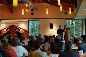 Emcees, Selah Judge and Almaria Alcantra, open the community feast. (Courtesy Photo /Jennifer Nu)