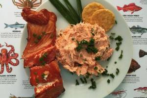 Smoked salmon and salmon spread, Mickey’s Fishcamp, Wrangell Alaska. (Courtesy Photo / Vivian Faith Prescott)