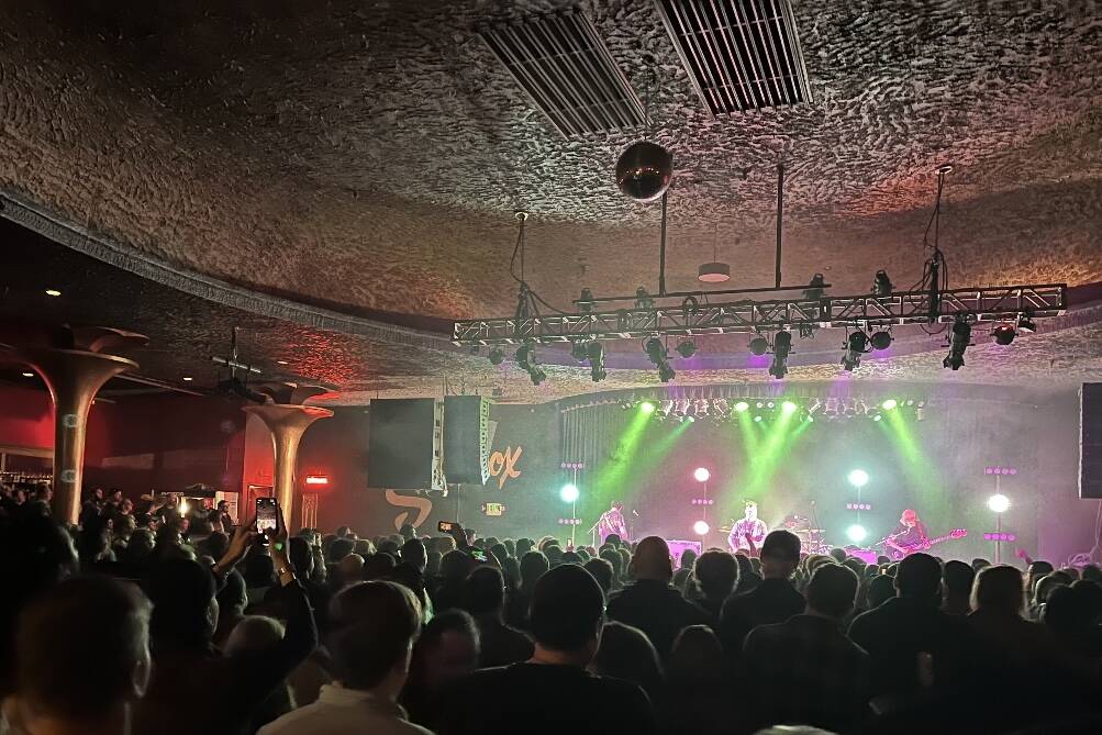 Modest Mouse plays to a sold-out crowd at Seattles Showbox venue on Monday, Nov. 21. The band is touring in support of the 25th anniversary of their fourth album The Lonesome Crowded West. (Jonson Kuhn / Juneau Empire)