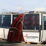 This photo shows cabins for Eaglecrest Ski Areas recently acquired gondola which overall shipping cost came in $262,000 over budget. (Jonson Kuhn / Juneau Empire File)