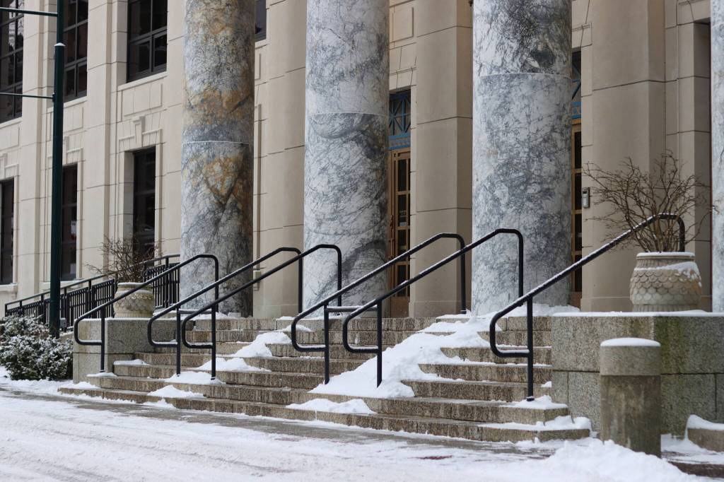 The snowy steps of the Alaska State Capitol are scheduled to see a Nativity scene during an hour-long gathering starting at 4 p.m. Friday which, in the words of a local organizer, is for families to start their Gallery Walk in a prayerful manner. But two Outside groups dedicated to placing Nativity scenes at as many state capitol buildings as possible are proclaiming it a victory against the so-called war on Christmas. The head of Alaskas Legislative Affairs Agency, which has administrative oversight of the building, said the gathering is legal since a wide variety of events occur all the time, often with religious overtones, but the placement of a fixed or unattended display is illegal. (Jonson Kuhn / Juneau Empire)
