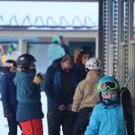 Juneau crowds flock to Eaglecrest Ski Area on Saturday to enjoy the official opening of the ski season. The mountain was limited to only utilizing the Porcupine Chairlift, but additional lifts are expected to open in the coming months, according to staff. (Jonson Kuhn / Juneau Empire)