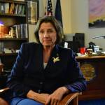 Then-Senate President Cathy Giessel, R-Anchorage, sits in her office at the State Capitol in February 2020. After a recount, Giessel has been reaffirmed as the winner of a narrow three-way race for an Anchorage-area Senate seat.  (Peter Segall / Juneau Empire File)