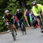 Ben Hohenstatt / Juneau Empire, file 
Cyclists pedal away from University of Alaska Southeast during Ironman Alaska 2022, the first  and for now  last Ironman to be held in the state. The popular endurance event was scheduled to return to Juneau in 2023 and 2024, but it was announced on Friday those events are canceled.