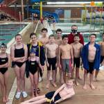 Members of the Glacier Swim Club pose for a photo at Ketchikan meet over the weekend. (Courtesy Photo / Shireen Taintor)