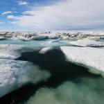 Slabs of sea ice float in the Chukchi Sea in July 2021. (Public domain photo / Lisa Hupp, U.S. Fish and Wildlife Service)