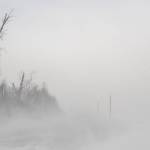 Blowing snow impairs visibility in rural Linn County, Iowa, on Friday, Dec. 23, 2022. A winter storm brought wind chill values of more than 30 degrees below zero and whiteout conditions to Eastern Iowa. (Nick Rohlman / The Gazette)