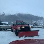 CCFR prepares to perform a rescue on the frozen ice on Saturday after receiving a report of a man slipping and injuring himself roughly half a mile from the visitors center at the Mendenhall Glacier. (Courtesy Photo / Capital City Fire/Rescue)