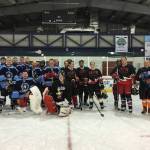 This photo was taken after the Alaska Peace Officers Associations annual Guns and Hoses hockey game and fundraiser in 2018. This years game will be at the Douglas Treadwell Arena at 6:30 p.m. Friday. (Courtesy / Shawn Phelps)