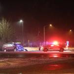 Juneau Police Department at the scene of a motor vehicle crash on Egan Drive near Fred Meyer on Monday night. (Clarise Larson / Juneau Empire)