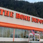 Home Depot in Juneau is where 60-year-old Anthony C. Perry was arrested Monday by JPD on an outstanding felony warrant for two counts of second-degree burglary. Perry was additionally charged with violating condition of release, resisting arrest and three counts of fourth-degree assault. (Jonson Kuhn / Juneau Empire)