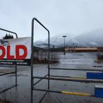 A sold sign hangs outside the property that formerly housed Walmart in early December after it was announced it has been purchased by U-Haul. Company officials recently shared plans to unveil a temporary showroom at its new location by the end of January. (Clarise Larson / Juneau Empire)