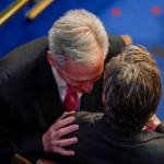 AP Photo / Andrew Harnik 
Rep. Kevin McCarthy, R-Calif., talks with Rep. Andy Ogles, R-Tenn. Before the eighth round of voting for speaker as the House meets for the third day to elect a speaker and convene the 118th Congress in Washington, Thursday, Jan. 5, 2023.