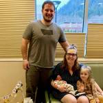 Courtesy Photo / Bartlett Regional Hospital 
Hannah and Adam Weed with their daughter and newborn son Ethan on Tuesday at Bartlett Regional Hospital.